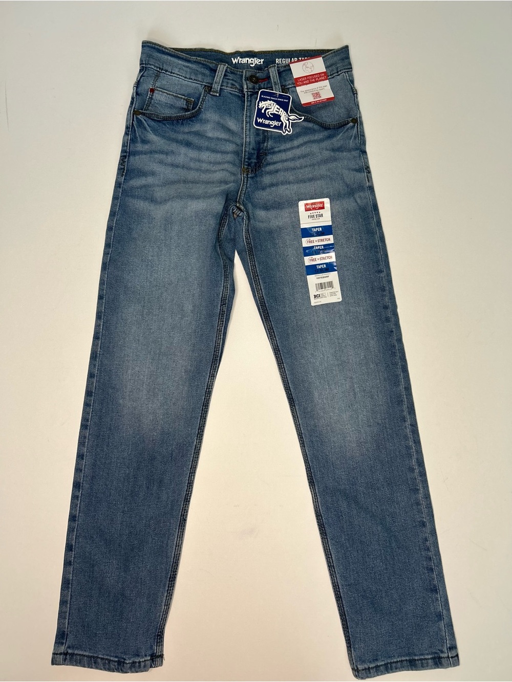 Wrangler Boys Five Star Taper Fit Stretch Jeans Size 12 Slim - Picture 4 of 7
